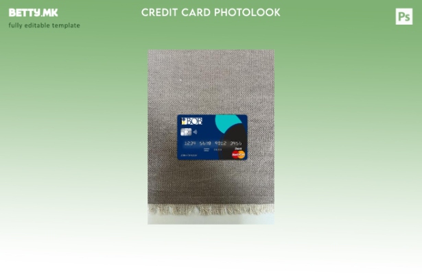 модерен стил Бахамската банка на Бахамите со фото изглед на мастер картички шабл